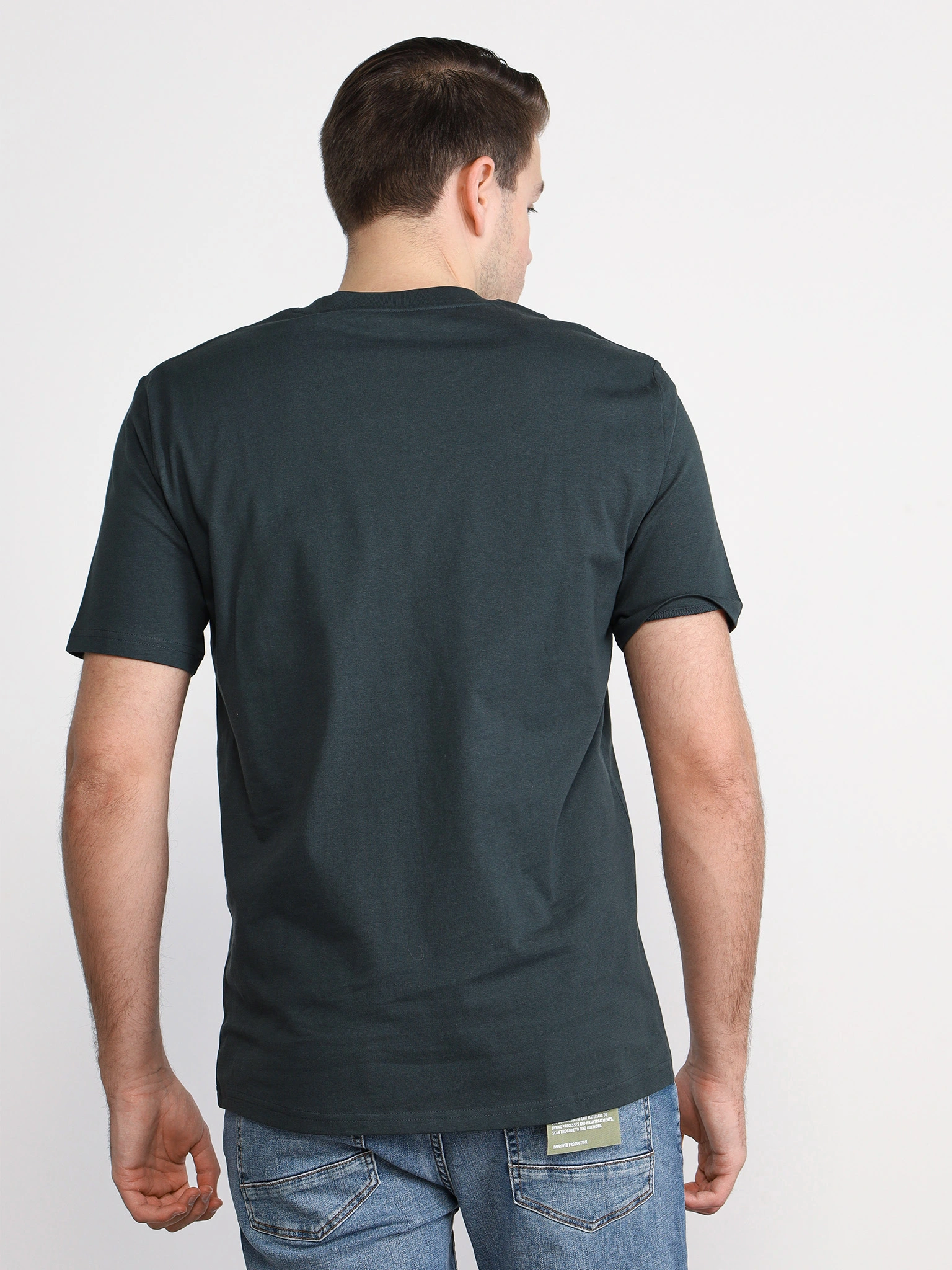 Футболка темно-зеленого цвета из хлопка